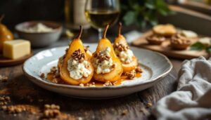 Pere arrostite con formaggio, noci e miele: delizia d’altri tempi