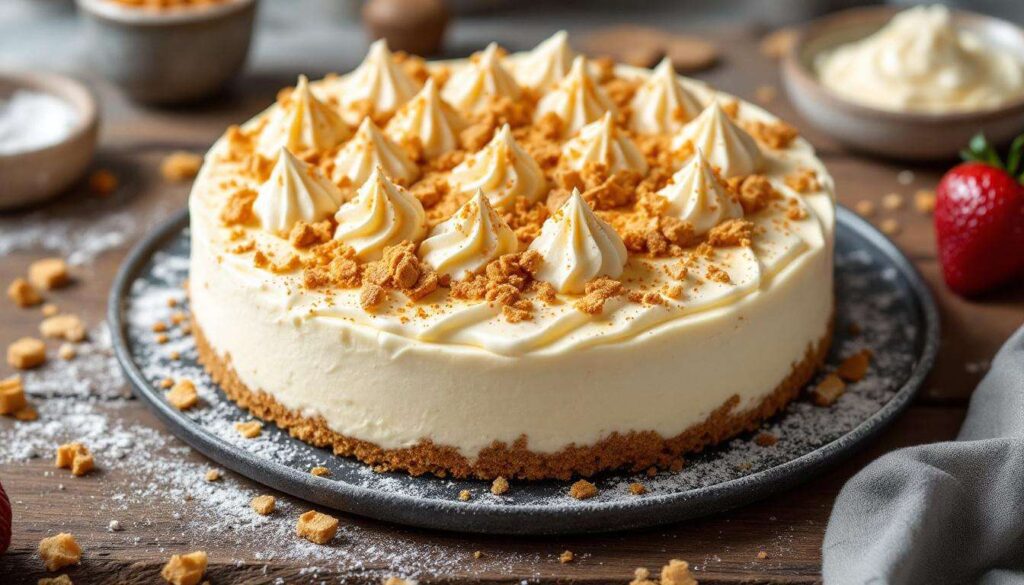 Torta fredda allo yogurt senza forno: base croccante e crema vellutata, pronta da frigo