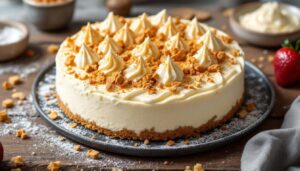 Torta fredda allo yogurt senza forno: base croccante e crema vellutata, pronta da frigo