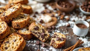 Biscotti secchi da colazione con pezzi di cioccolato: dolce ricetta facile