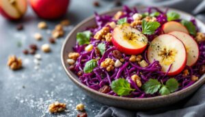 Insalata invernale di cavolo rosso e mele