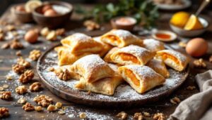 Pastarelle ripiene con confettura e noci: frolla all’olio friabile e leggera