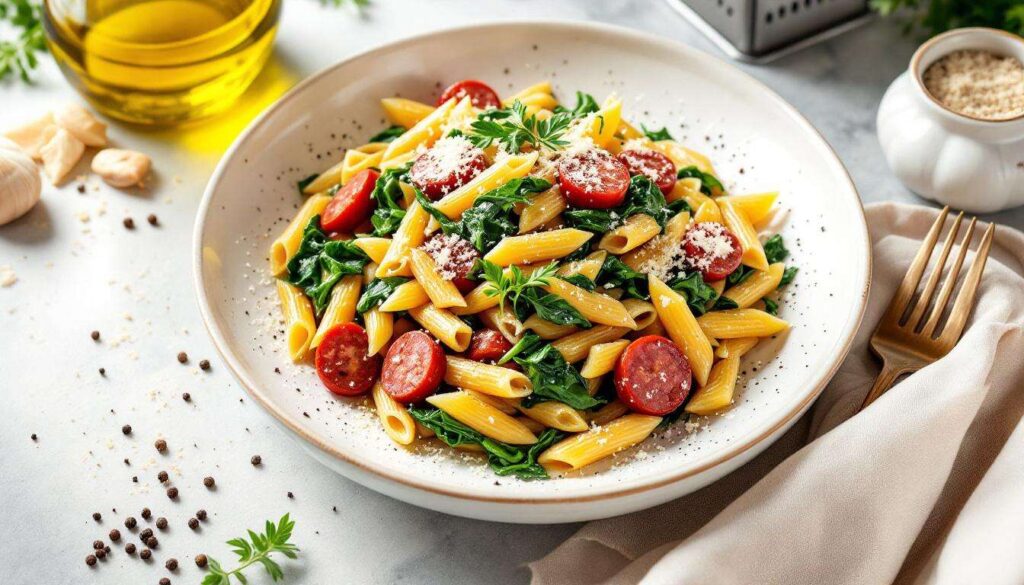 Pasta con cavolo nero e salsiccia