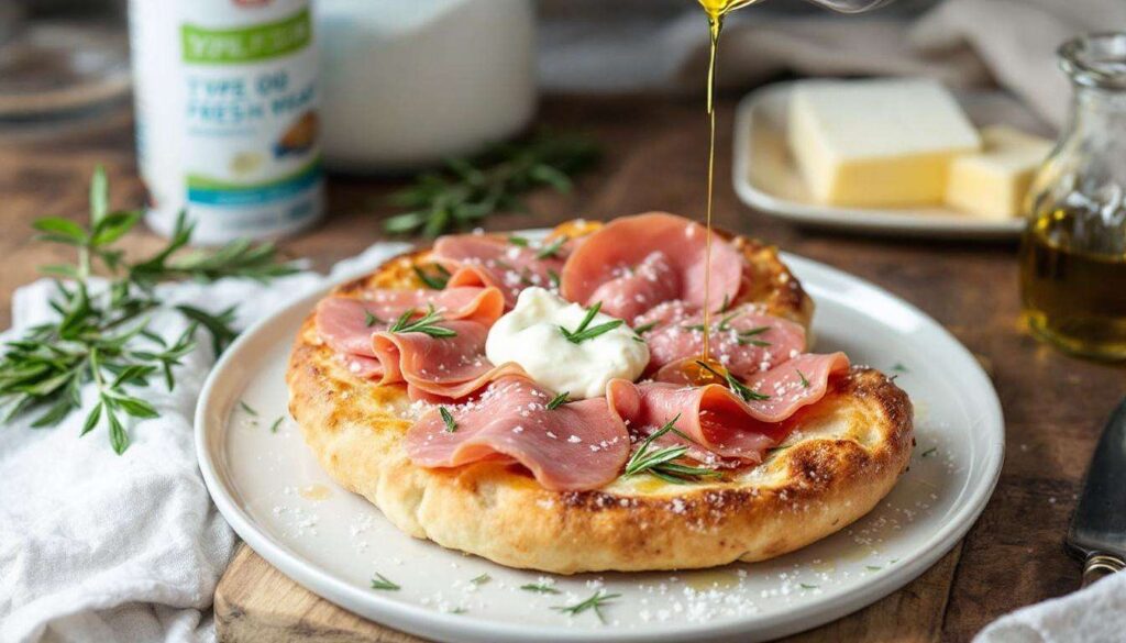Focaccia con mortadella e stracciatella Soffice e facile da preparare