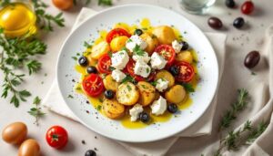 FETA CON PATATE E POMODORINI ricetta semplice e rapida