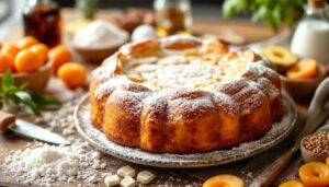 Torta Donizetti: ciambella soffice al maraschino con albicocche e ananas