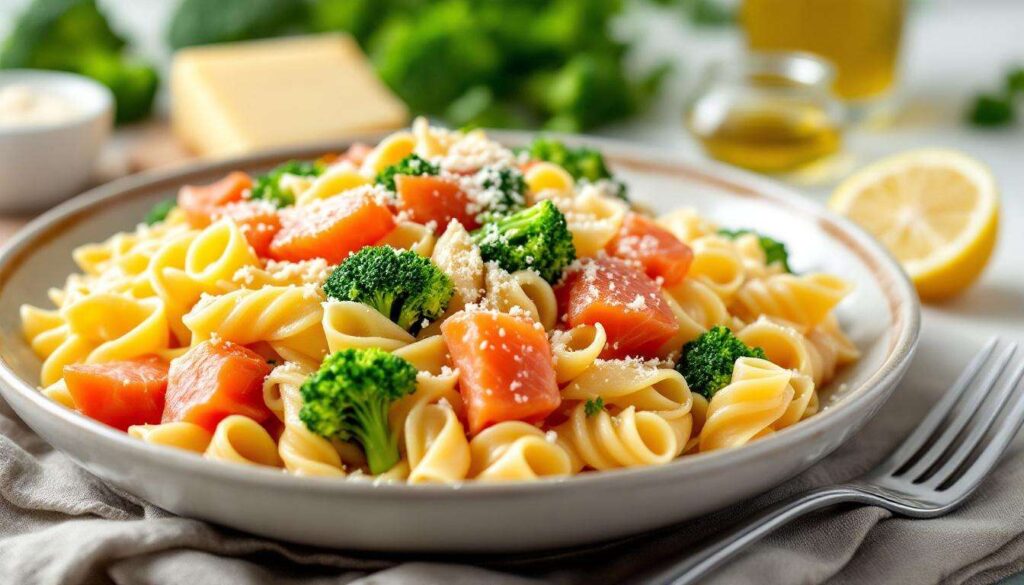 Pasta broccoli e salmone affumicato: cremosa in 20 minuti con un solo tegame