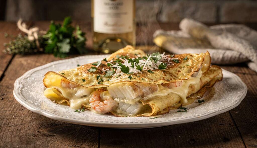 Crespelle di pesce al forno con besciamella: il primo di mare che fa scena senza stress